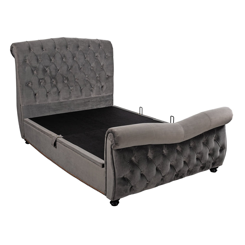 Belgravia Ottoman Bedframe Silver