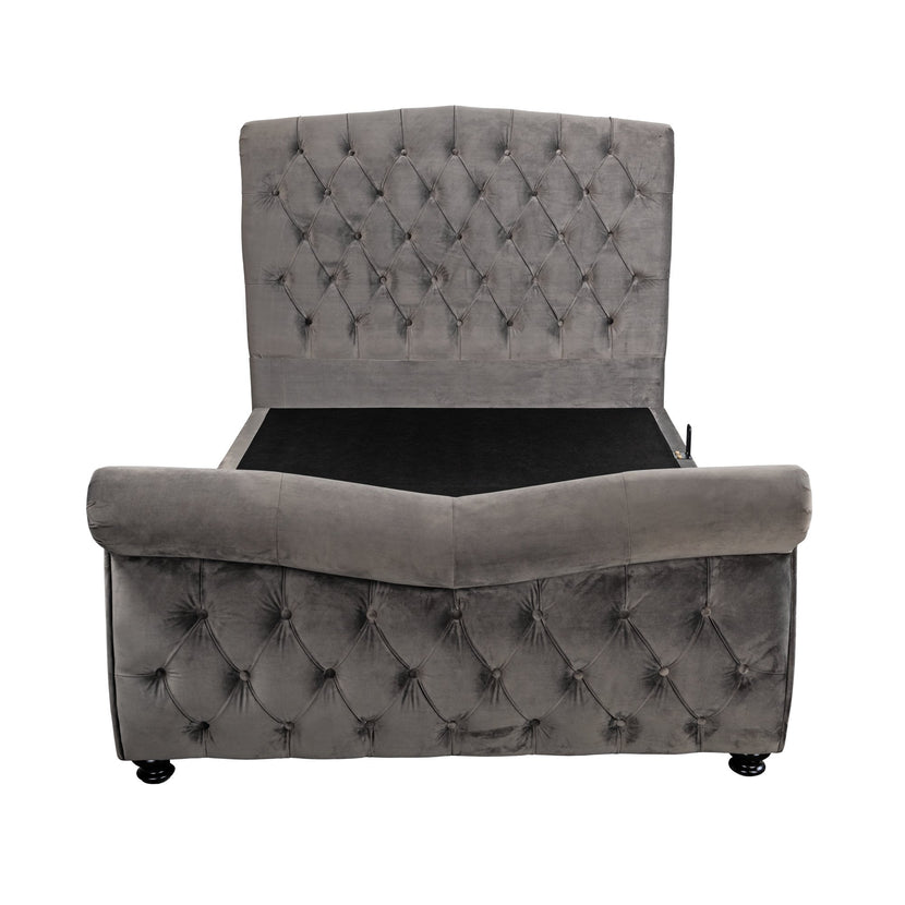 Belgravia Ottoman Bedframe Silver