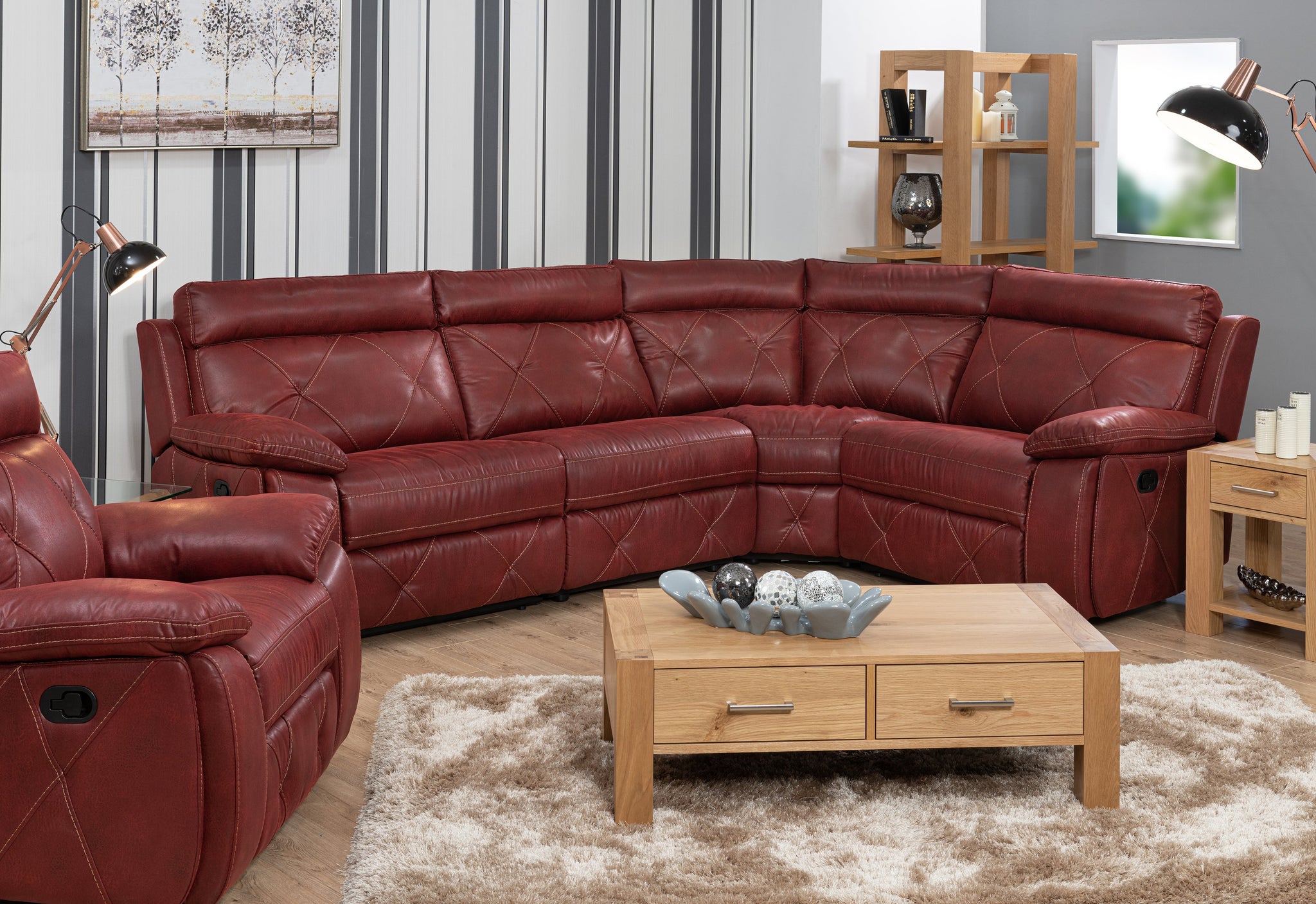 Bordo Modular Corner Sofa Manual Recliner