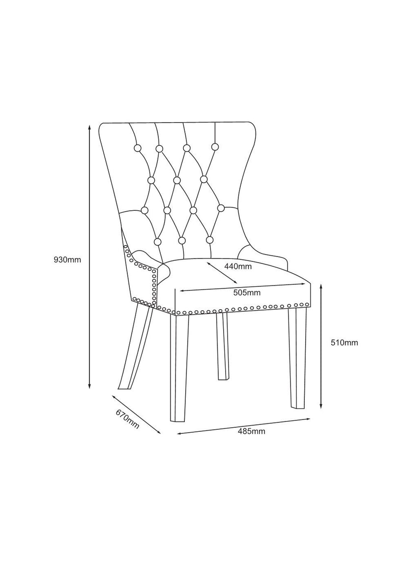 Coco Dining Chair Brushed Grey Velvet (Pair)