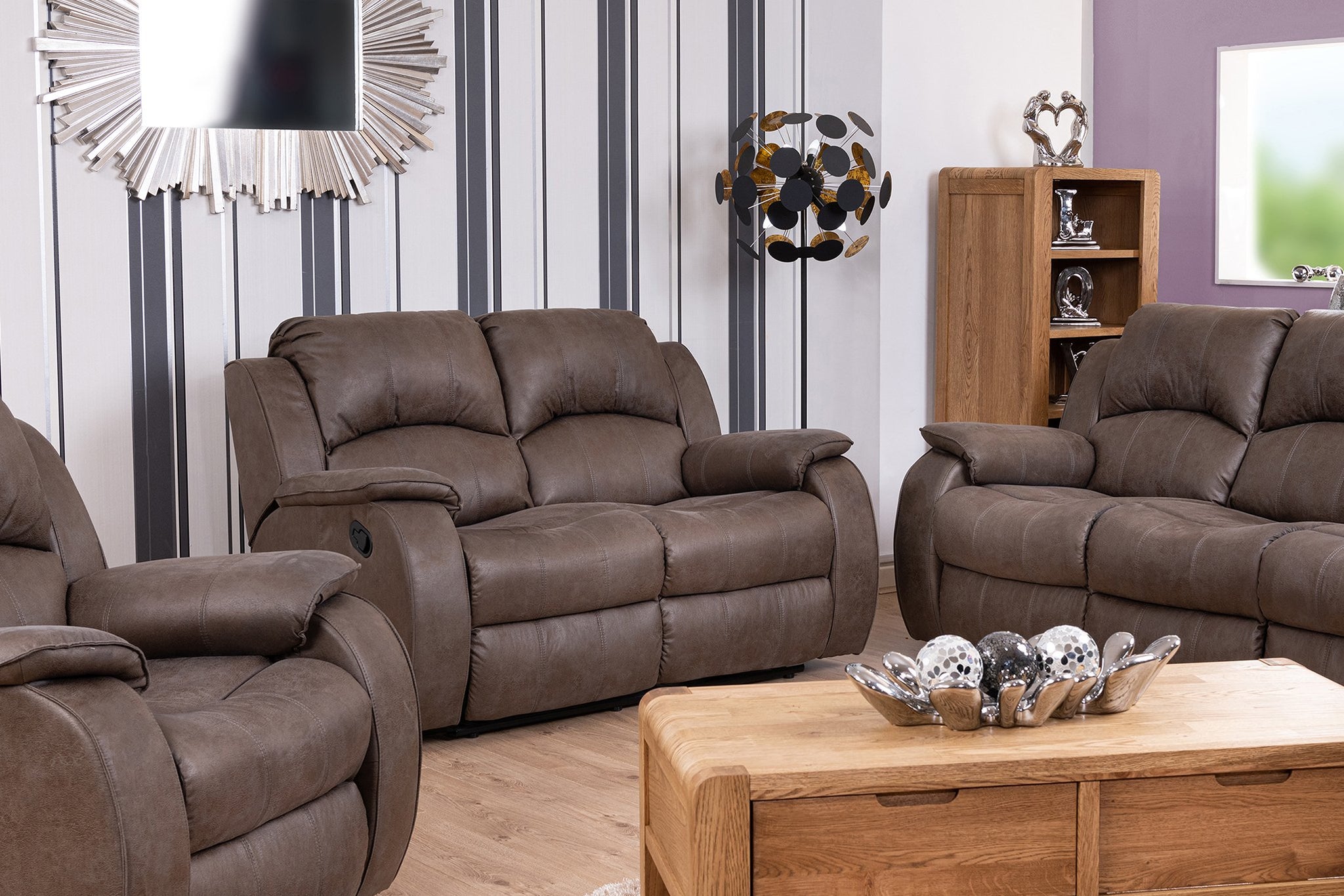 Danube 2 Seater Sofa (Manual Recliner)