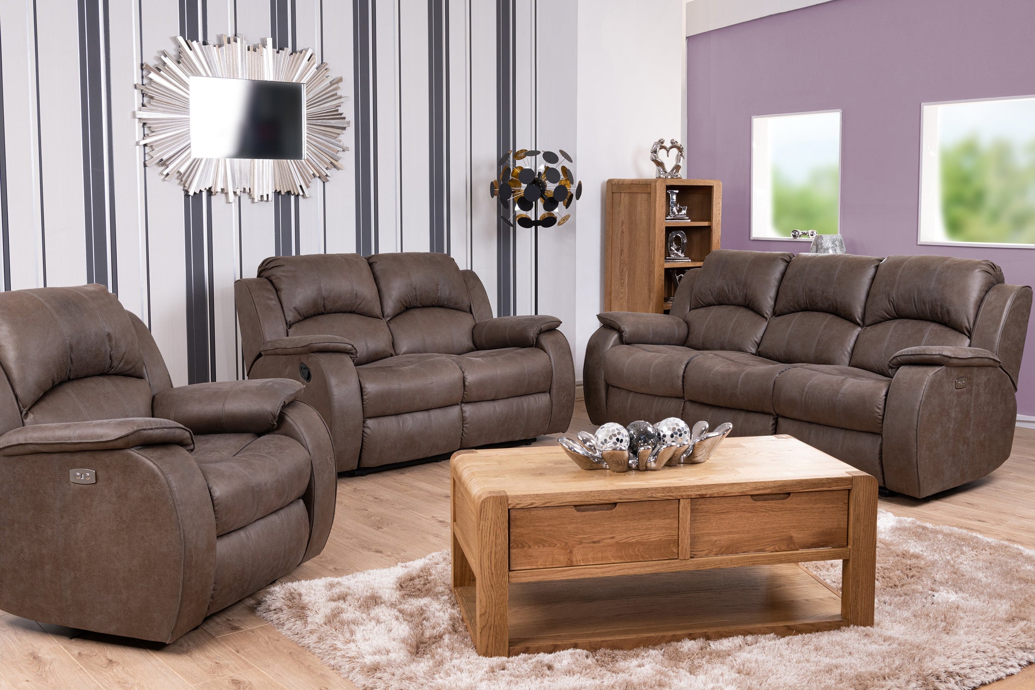 Danube 3 Seater Sofa (Electric Recliner)