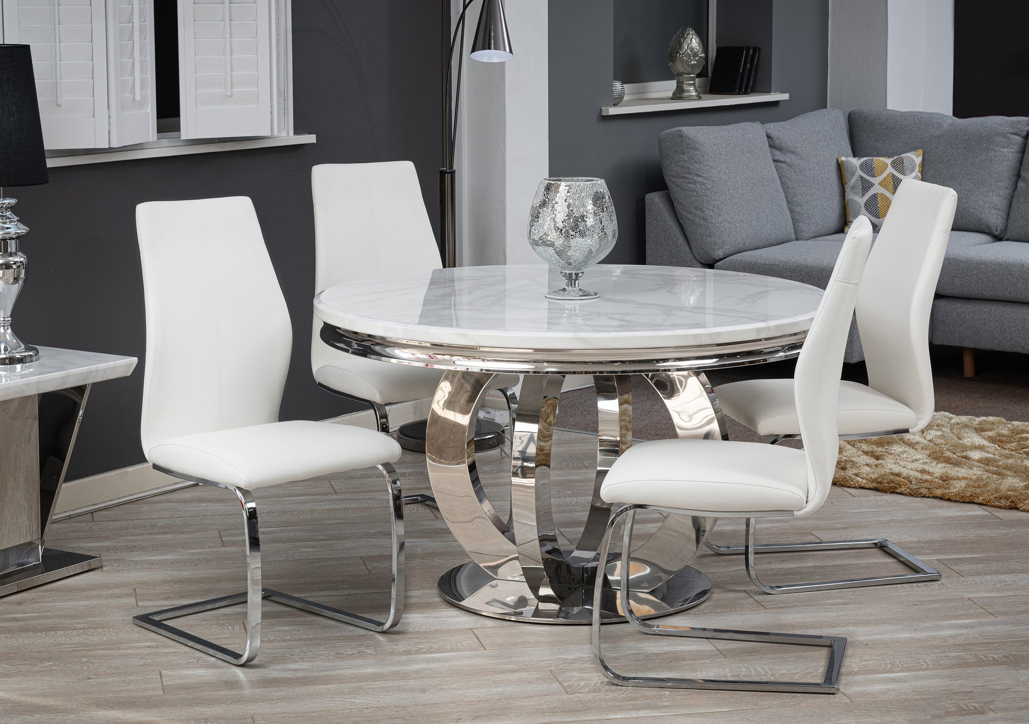 Ellis Dining Chair WHITE (Pair)