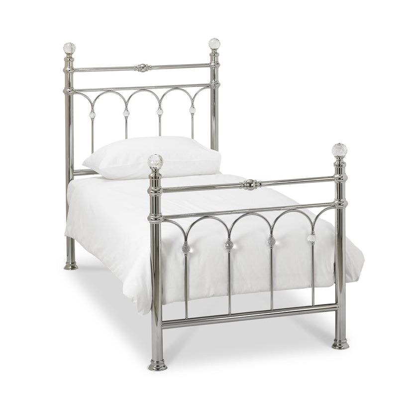 Krystal Shiny Nickel Bedframe