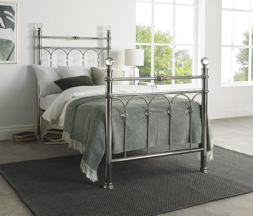 Krystal Shiny Nickel Bedframe