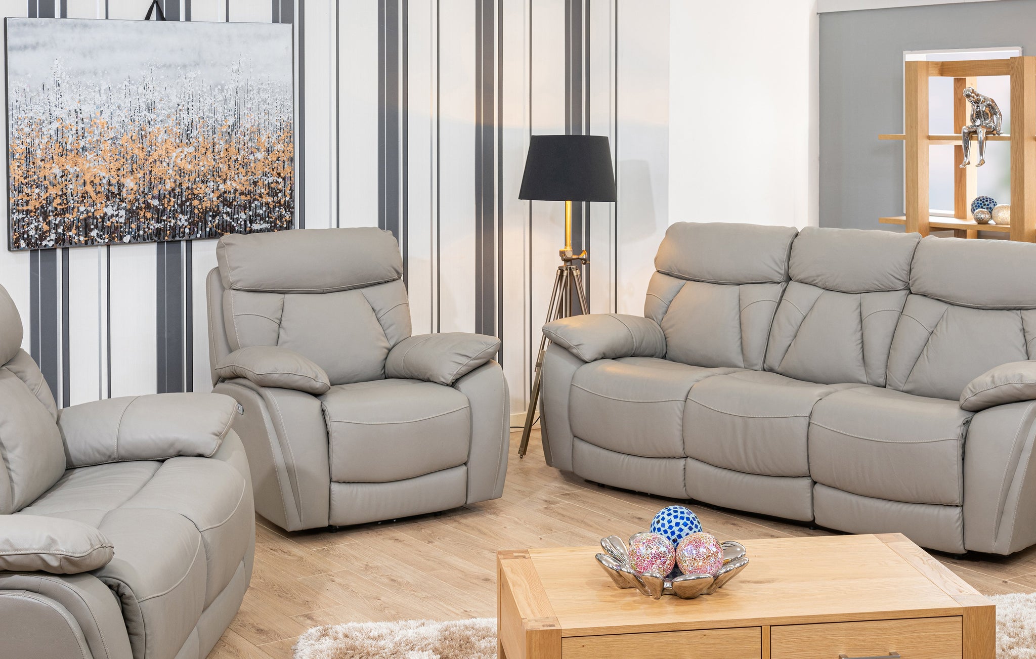New Cologne Chair GREY (Electric Recliner with USB)