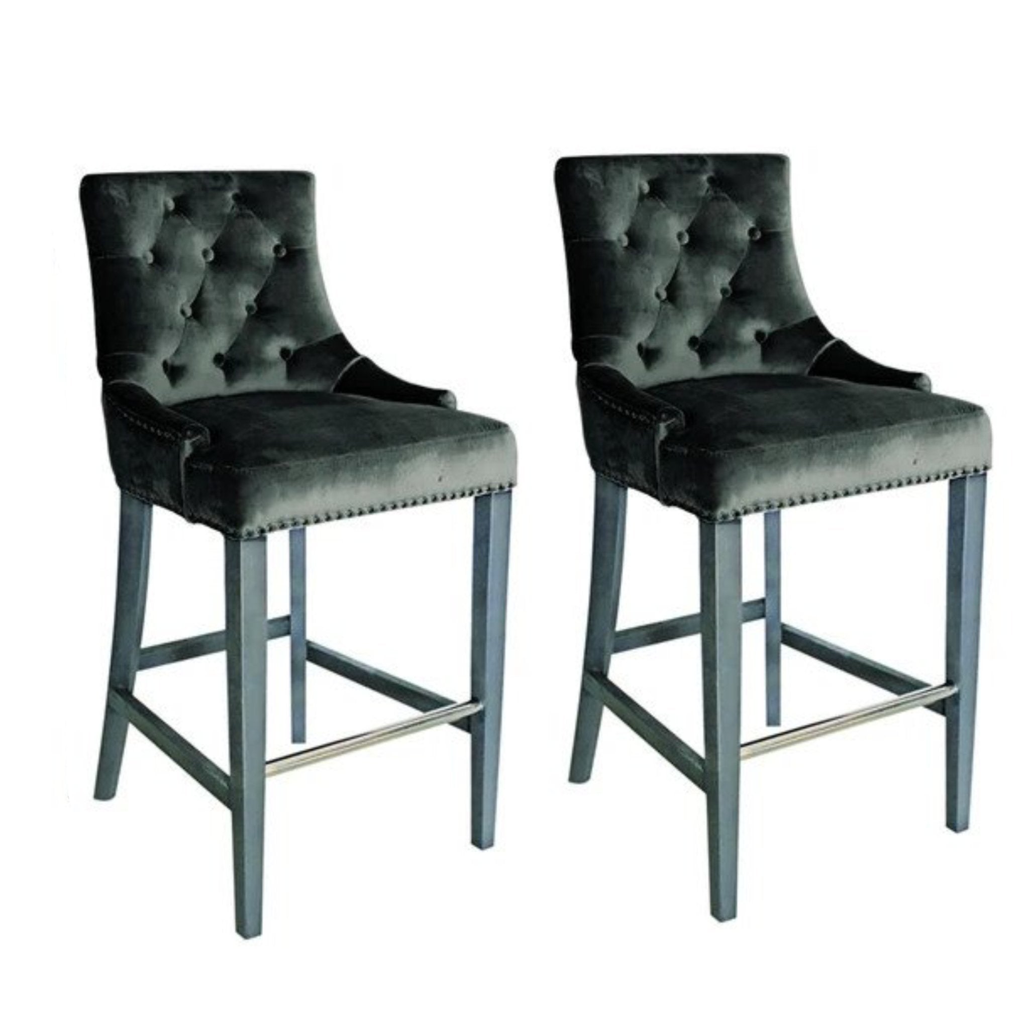 Belvedere Bar Chair (Charcoal) (Pair)