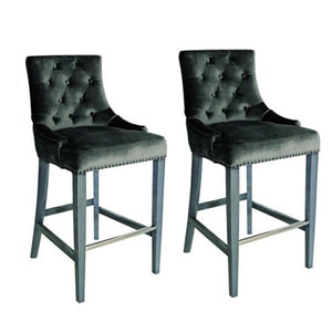 Belvedere Bar Chair (Charcoal) (Pair)