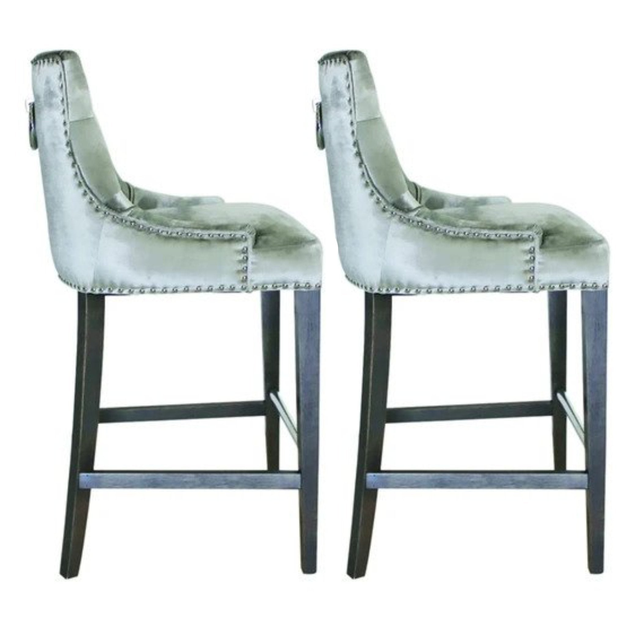 Belvedere Bar Chair (Pewter) (Pair)