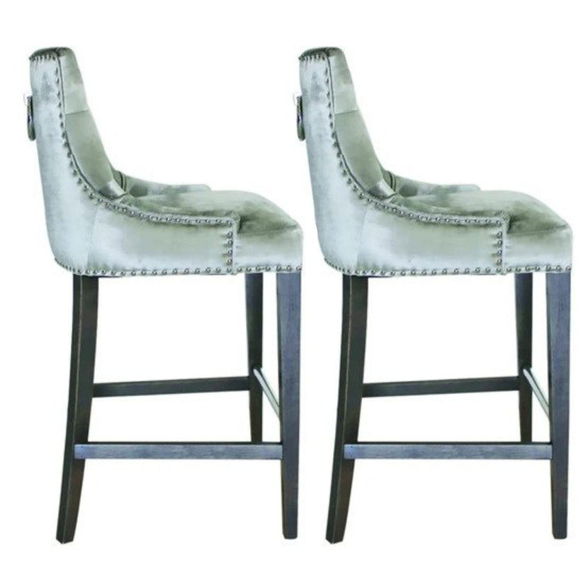 Belvedere Bar Chair (Pewter) (Pair)