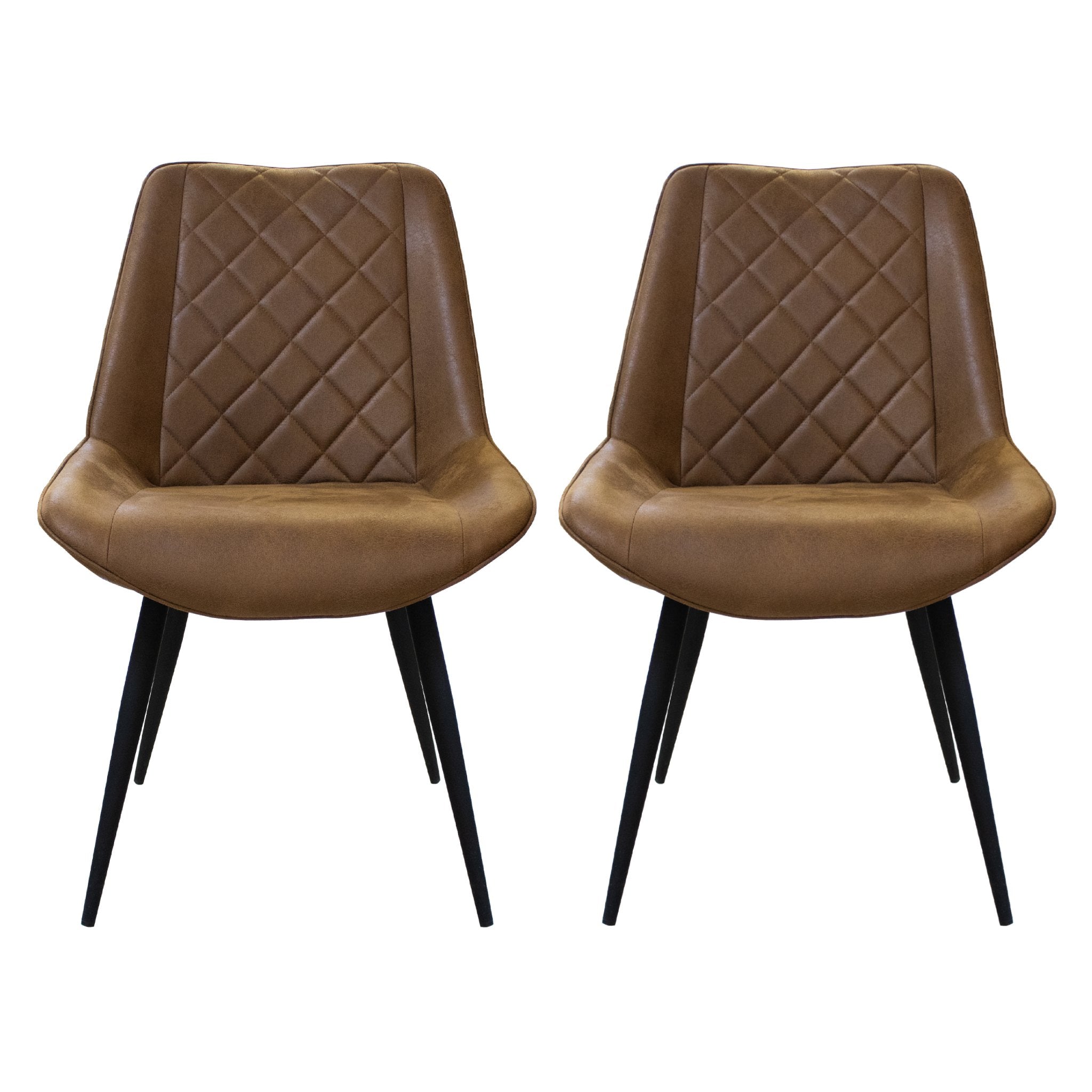 Byron Diamond Dining Chair Saddle (Pair)