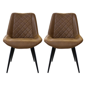 Byron Diamond Dining Chair Saddle (Pair)