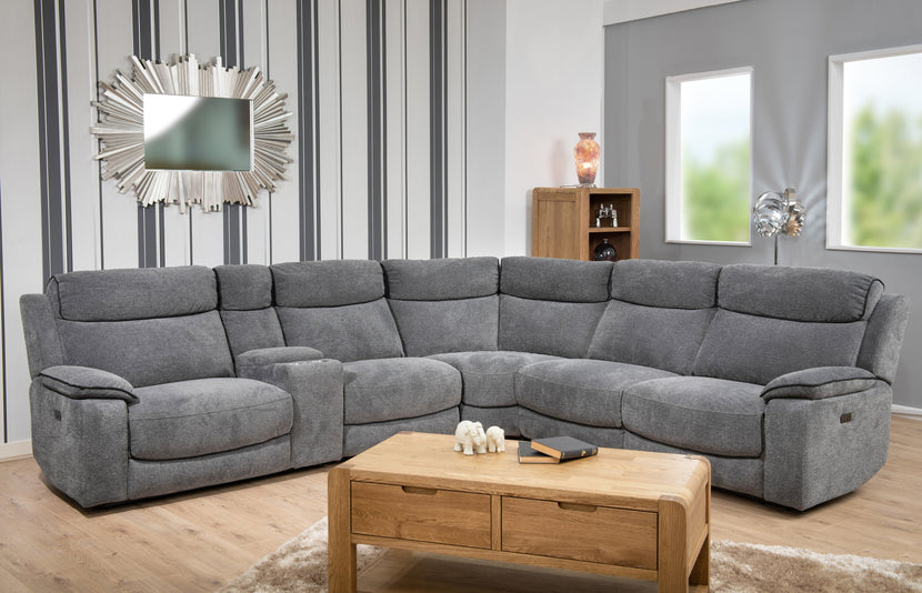 Peru Corner Sofa (Electric Recliner with USB and Lights)