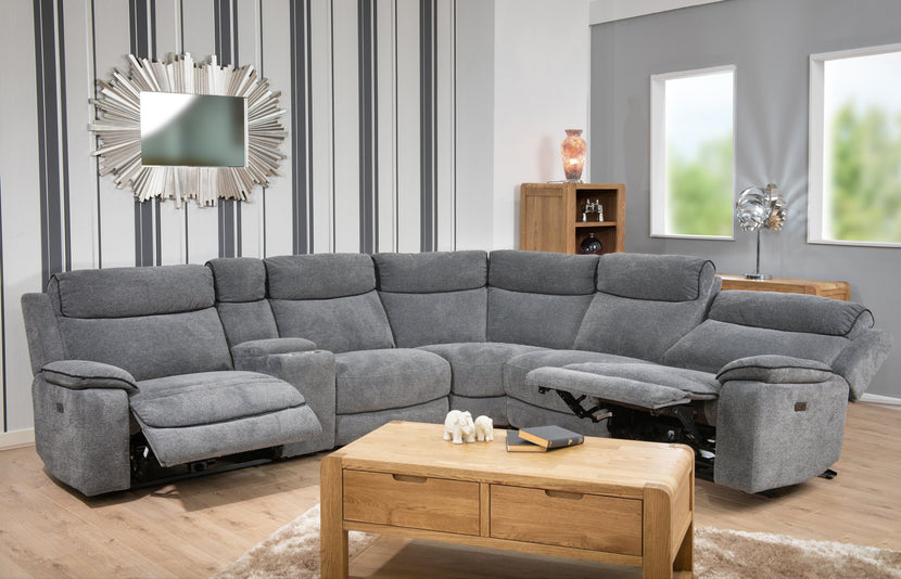 Peru Corner Sofa (Electric Recliner with USB and Lights)