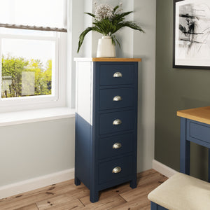 Midnight 5 Drawer Narrow Chest