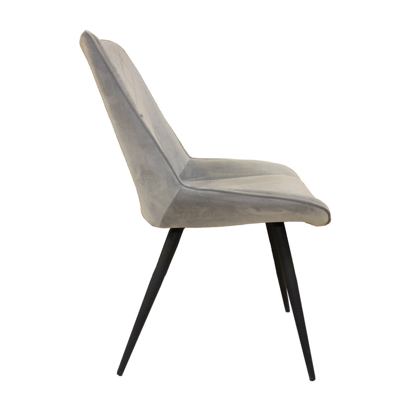 Byron Diamond Dining Chair Grey (Pair)