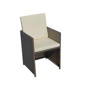 Cannes brown cube chairs x 3