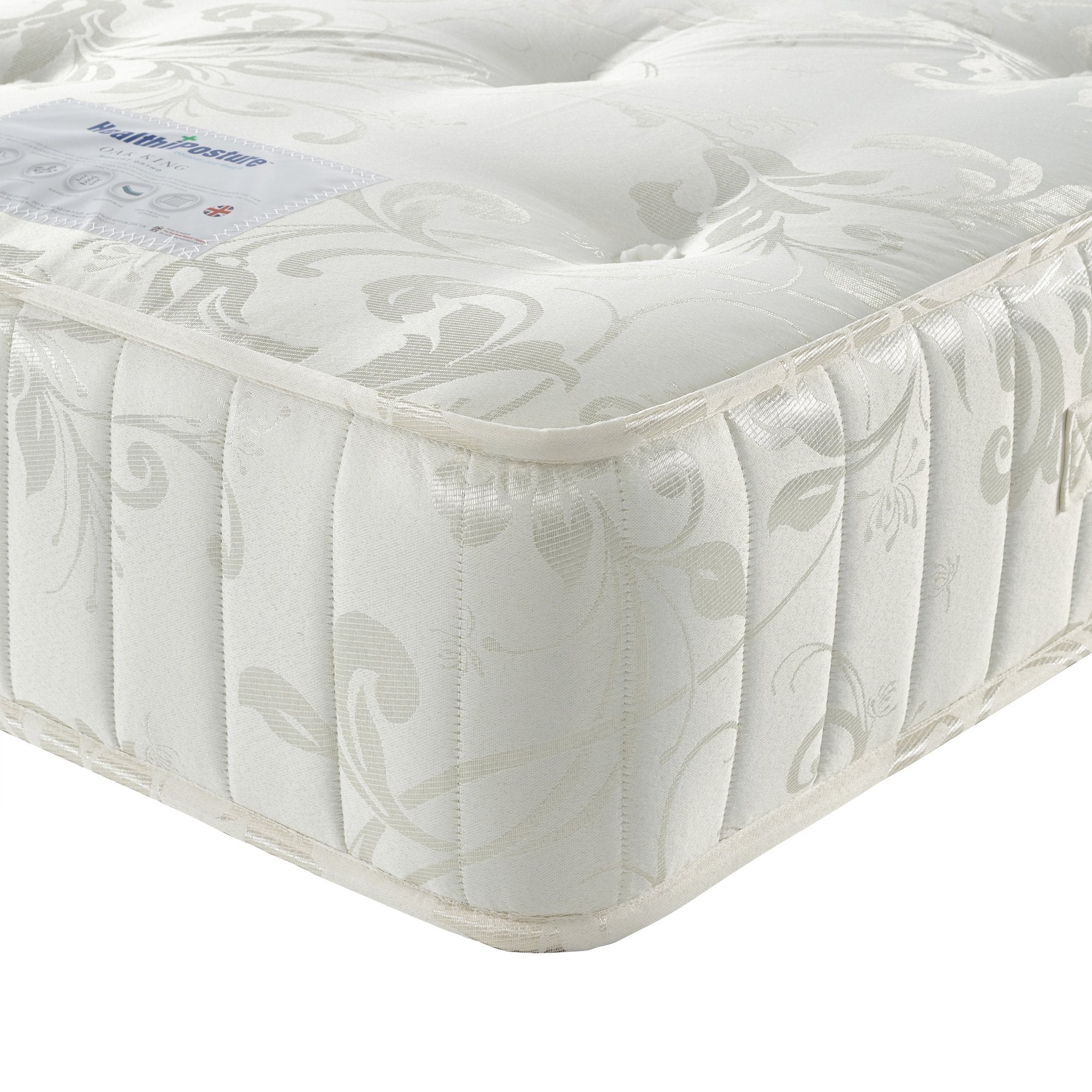 Oak King Mattress Corner Close Up