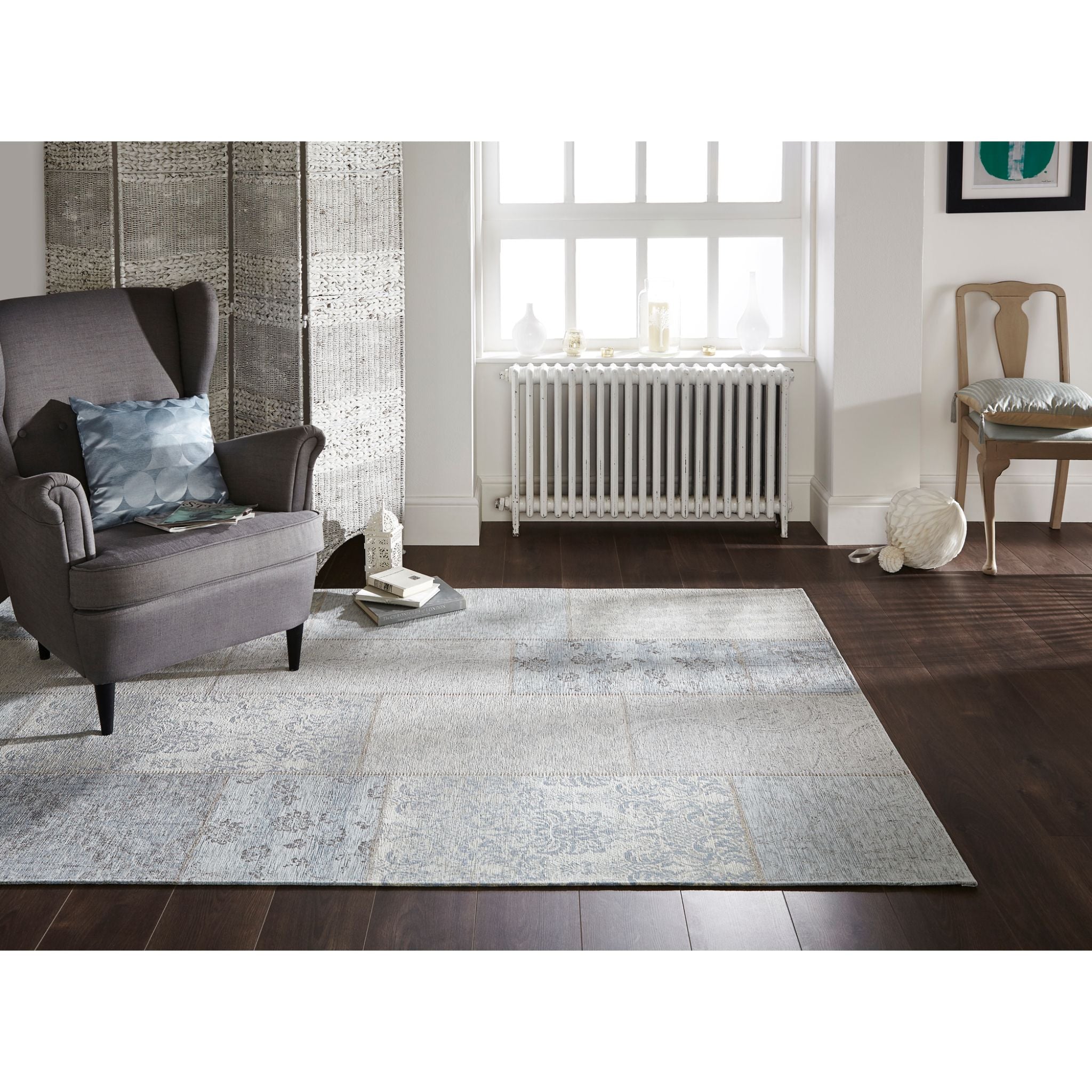 Balintore Patchwork Chenille (Duck Egg)