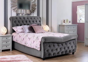 Belgravia Ottoman Bedframe Silver
