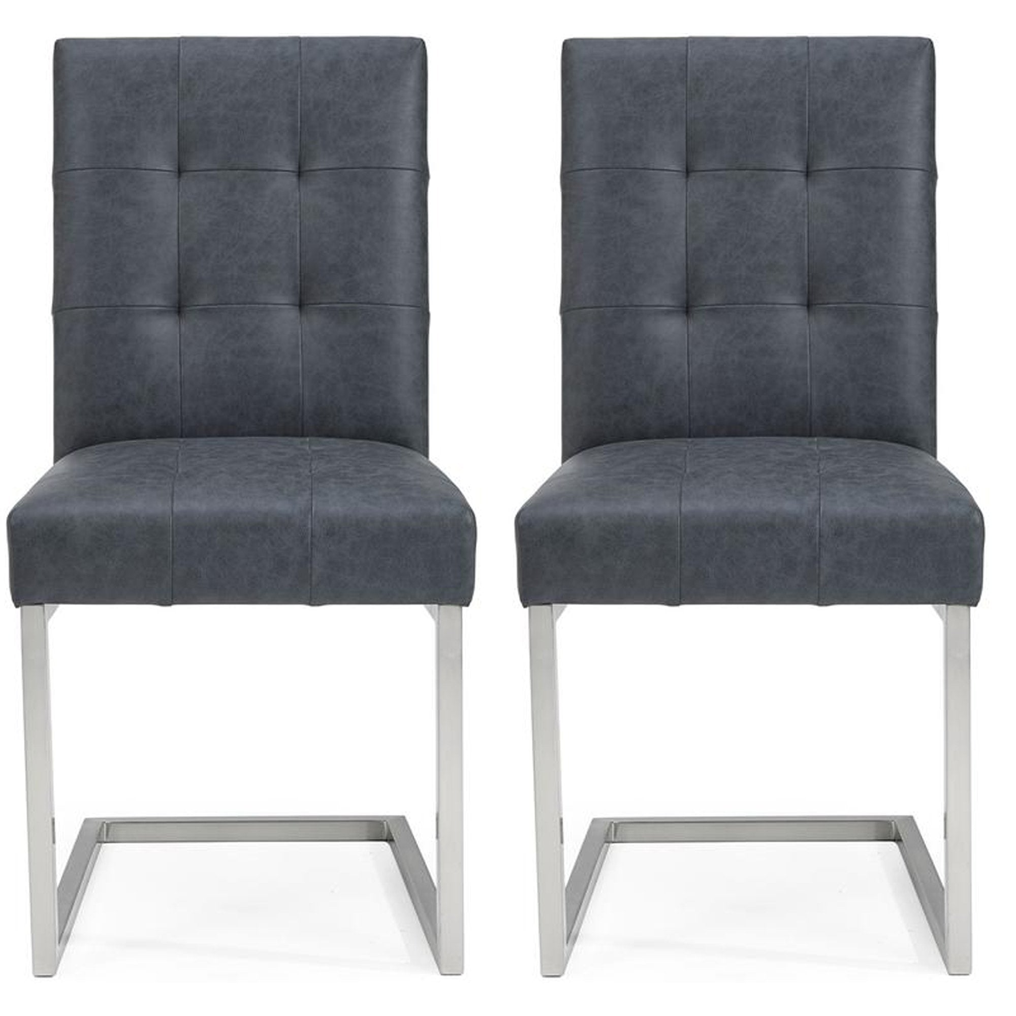 Toulouse Upholstered Cantilever Chair Mottled Black (Pair)