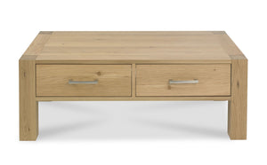 Tuscany Light Oak Coffee Table with Drawers