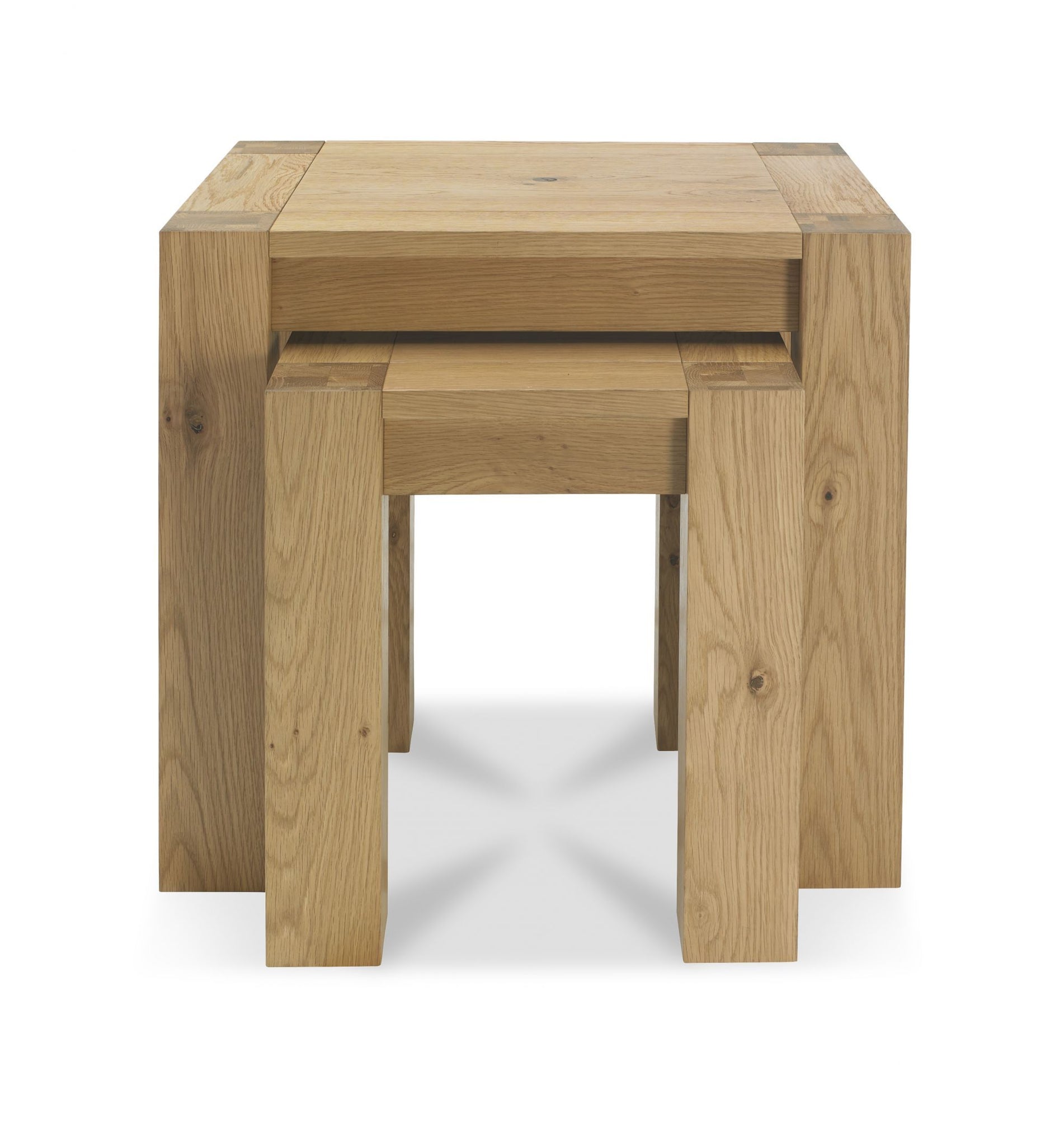 Tuscany Light Oak Nest of Lamp Tables