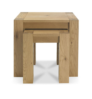 Tuscany Light Oak Nest of Lamp Tables