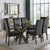 Tuscany Dark Oak 6 Seater Glass Top Dining Table